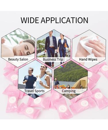 Skycase 200 Pcs Compressed Towels - Portable Breathable Mini Face Cloth Tablets for Travel Camping & Hotel - Soft Cotton Hand Towels in Pink - Buy Online on GoSupps.com