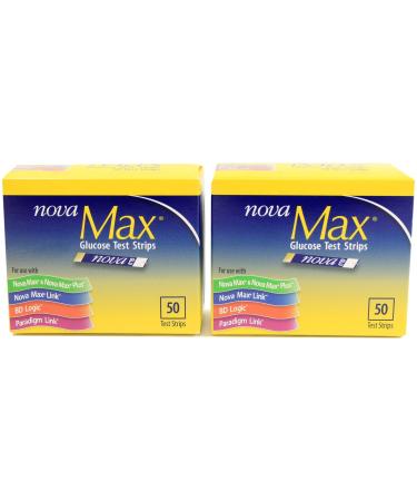Nova Max Glucose Test Strips 50 ct - Pack of 2 - Buy Online on GoSupps.com