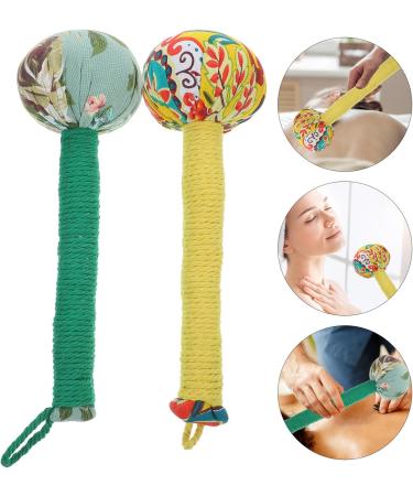 Minkissy Manual Hammer Massager Set | 2-Piece Body & Back Massage Hammer | Tai-Chi Ball & Long Hand Tool for Pain Relief | Ideal for Waist Neck Legs & Back - Buy Online on GoSupps.com