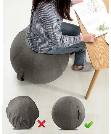 Gray LuiYninhuoJin Exercise Ball Chair Cover - 75CM | Yoga & Stability Ball for Pregnancy, Labor, Pilates | Office, Dorm & Home Use (Ball Not Included) - Buy Online on GoSupps.com