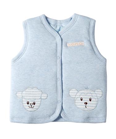 XYIYI Baby Warm Jacket Cotton Vest Unisex Infant Toddler Padded Waistcoat 6-9 Months Blue1