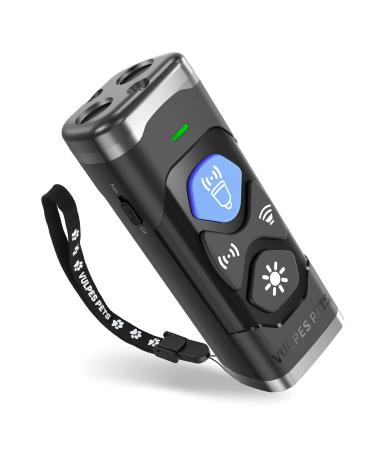 Vulpes Goods Anti Bell Device Dogs Antibell Ultrasound Device with training/deterrent modes dog whistles to stop barking ultrasound-bark dashing with LED flashlight 10 m range