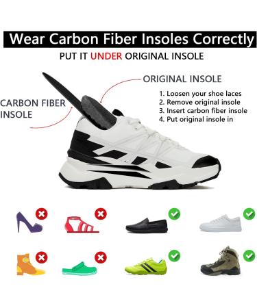 Carbon Fiber Insole for Foot Fracture Pain Relief - 9.65/245MM (Size 8.5-9) - BOBOWALK - Buy Online on GoSupps.com