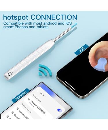 Buy 1080P HD Ear Wax Removal Tool Camera 360 Visual Ear Cleaner Kit with Rechargeable Battery & 6 Silicone Tips International Shipping Available - Buy Online on GoSupps.com
