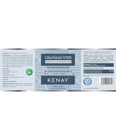 Ubiquinol V100 | Active Coenzyme Q10 100mg | 60 Capsules for Optimal Energy & Heart Health - International Shipping Available - Buy Online on GoSupps.com