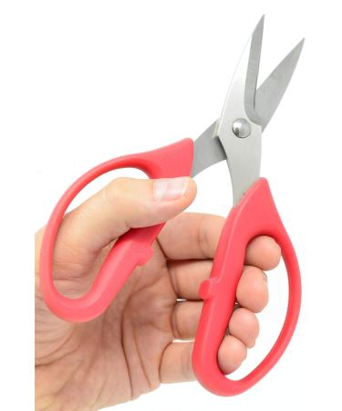 Leather Scissors. Small, Sharp Stainless Steel Durable Blades - Effortless Cutting - Large Comfortable Shears for Crafting, Sewing, Clay Bead Kit, Tailor, Belts, Fabric, Cotton, Cloth, Office, Home - Buy Online on GoSupps.com
