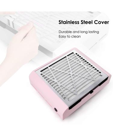 AONOLOVO Nail Dust Collector Machine - Powerful Nail Vacuum Suction Fan for Acrylic & Poly Nail Removal - Pink - Buy Online on GoSupps.com