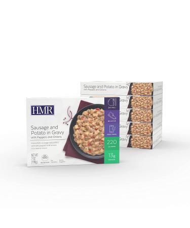 HMR Sausage & Potato in Gravy w/ Peppers & Onions 7oz - 6 Ready-to-Eat Meals - Buy Online on GoSupps.com