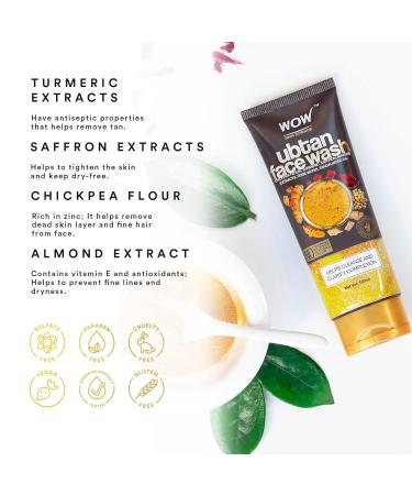 Buy WOW Skin Science Ubtan Face Wash - Chickpea Flour & Turmeric 100ml | Moisturizes Dry Skin - International Shipping Available - Buy Online on GoSupps.com