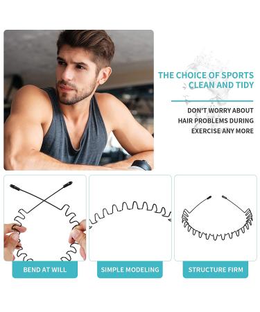 ZHUNBABA 4PCS Metal Headbands - Unisex Non Slip Wire Hairband for Men and Women - Flexible, Elastic Metal Headband for Sport & Yoga - Buy Online on GoSupps.com