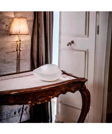 Selenite Charging Heart Bowl 10cm - Spiritual Healing Crystal Alter Bowl for Cleansing and Recharging Crystals - Meditation Decoration Gift - Buy Online on GoSupps.com