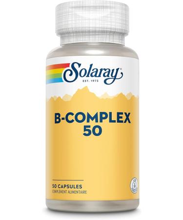 Solaray B Complex | All Vitamins of Group B Natural | High Assimilation with Plants | 50 Capsules 1 Unit (Pack of 1) - Buy Online on GoSupps.com