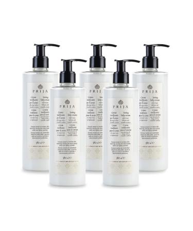 Prija Cr me Corporelle Tonifiante Augmente l'Hydratation et l' lasticit avec de l'Huile d'Avocat et de l'Extrait de Noyer Vert Cr me Hydratante Corporelle L g rement Parfum e 5 x 380ml