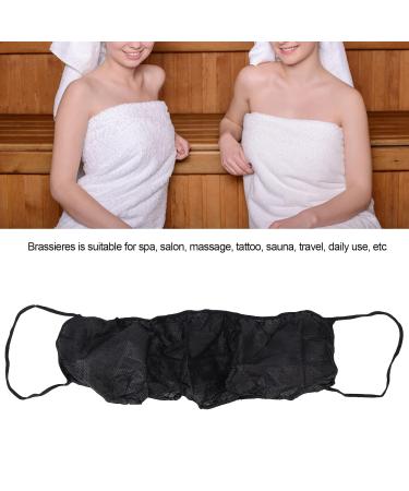 10 Pack Disposable Bras for Women - Non-Woven Fabric Salon & Spa Underwear - Individually Packed Black Tops - Buy Online on GoSupps.com