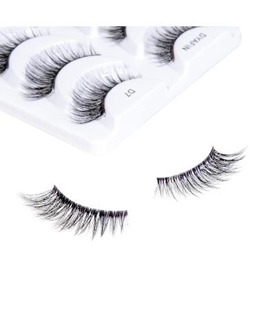 Dyafin 3D Eyelash Set - 4 Pairs of Natural Reusable Handmade Fake Lashes for Gorgeous Eyes - Buy Online on GoSupps.com