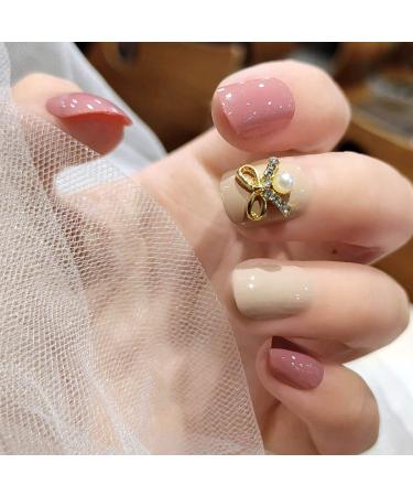 Sethexy Glossy Squoval Short False Nails - Pink Jump Color Acrylic Nail Tips (24 Pieces) for Women & Girls - Buy Online on GoSupps.com