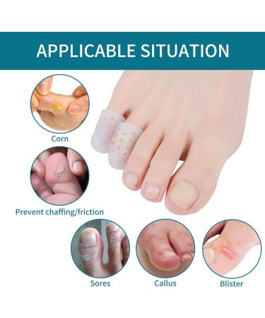 Toe Sleeve Gel S Size - 10 Pcs Breathable Protector for Ingrown Toenails Corns & Blisters | Relief for Hammer Toes & Friction - Shop Now - Buy Online on GoSupps.com