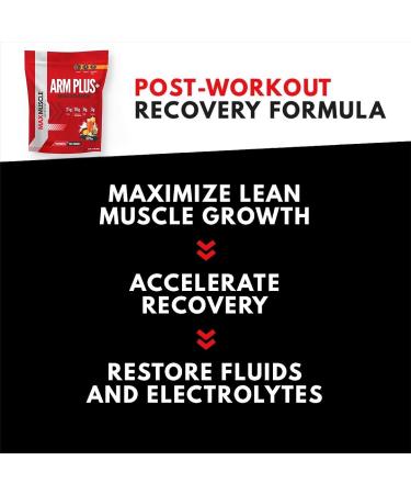 Max Muscle Arm Plus+ Anabolic Recovery Matrix - Tropical Fruit Punch | Whey Protein, Carbohydrates, Creatine, BCAA's, Glutamine, Electrolytes | 18 Servings, 2.54 lb - Buy Online on GoSupps.com