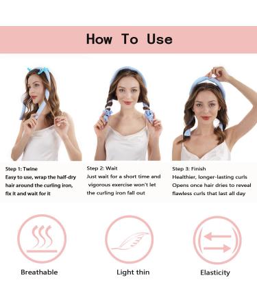 Heatless Curls Band - DIY Silk Hair Curlers Kit for Long Hair | No Heat Overnight Wave Formers - Buy Online on GoSupps.com