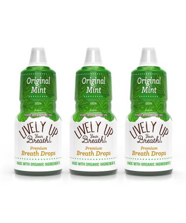 Lively Up Your Breath Premium Breath Freshener Liquid Drops with Organic Ingredients - Original Mint 3 Pack Original Mint 0.27 Ounce (Pack of 3)