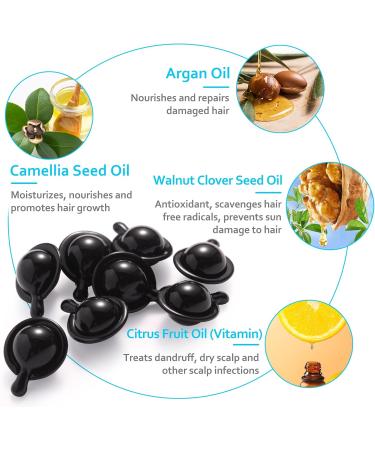 Intensive Moroccan Oil Hair Treatment Serum - 16 Capsules for Hair Repair & Growth | No Rinse | Vitamins A C E B5 for Men & Women - Buy Online on GoSupps.com
