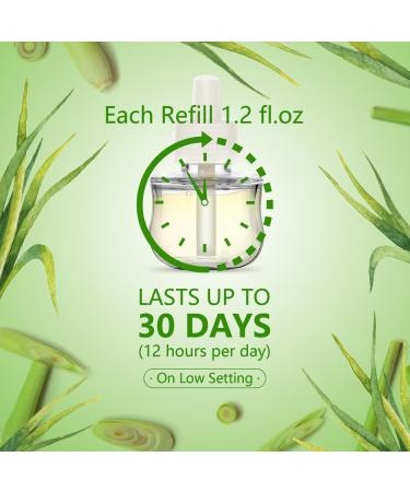 STRN Citronella Plug-in Scented Oil Refill - 3 Pack Electric Air Freshener for Home & Bathroom | Lemongrass 3.06 Fl Oz | Compatible with Air Wick Warmers - Buy Online on GoSupps.com