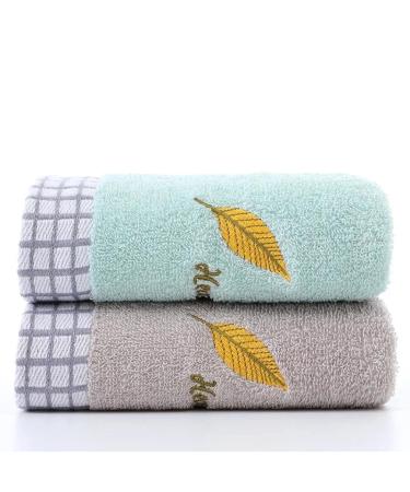 LittleleaFC towels pure cotton facial cleaning thick absorbent soft household adults men and women for bathing wiping the face lint -free 2 pieces