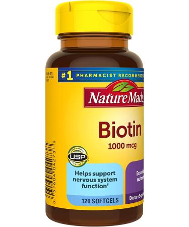 Nature Made Biotin 1000 mcg Softgels - Supports Hair & Skin Health - 120 Day Supply - Buy Online on GoSupps.com