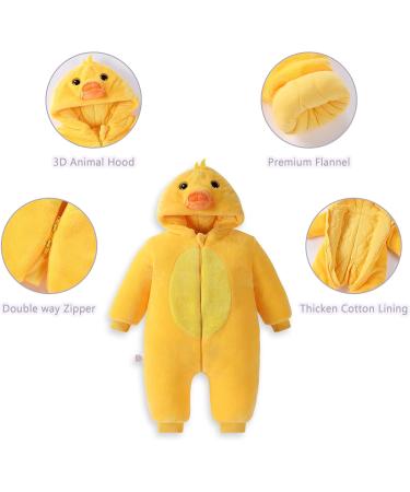 COOKY.D Baby Animal Hooded Winter Romper | Duck Snowsuit Coat for Newborn 6-12 Months - Buy Online on GoSupps.com