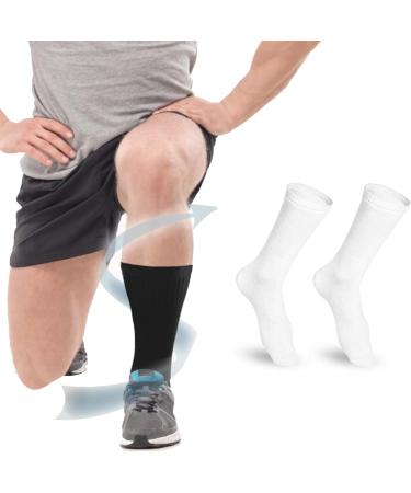 Buy Champion Men's Compression Socks 15-20 mmHg - Athletic Fit Crew Length Black Large | Cushioned Mid-Calf Sports Socks for Enhanced Performance - Buy Online on GoSupps.com