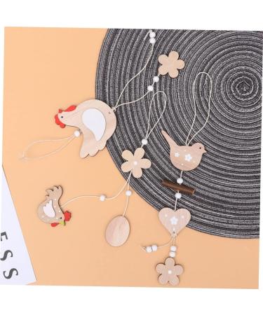 Cabilock Easter Home Decor Easter Wooden Tags Wood Decor Home D cor Easter Wooden Pendant Paper Cut Spring - Buy Online on GoSupps.com