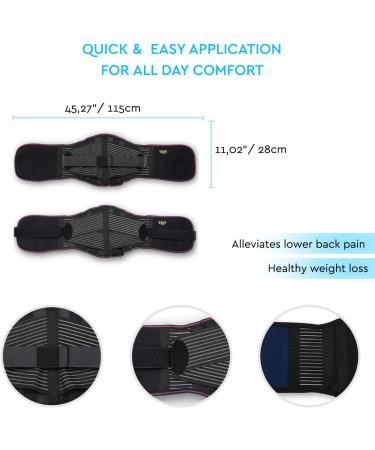 Soles Lumbosacral Corset - Adjustable Neoprene Bandage for Back Pain Relief & Core Support - Unisex Black L - Buy Online on GoSupps.com