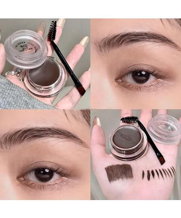 Eyebrow pomade waterproof and smudgeproof 45 g waterproof eyebrow cream eyebrow shaping pomade smooth cream texture and longlasting formula for home use parties dating or travel dark brown - Buy Online on GoSupps.com