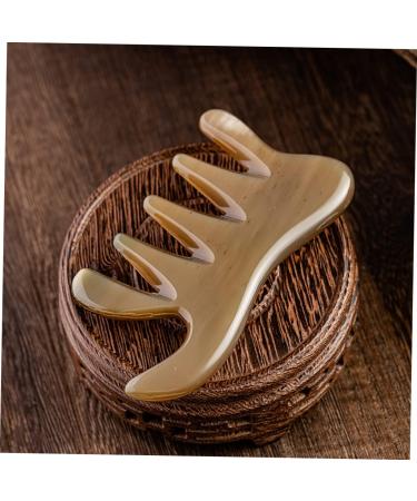 Gogogme Acupuncture Gua Sha Comb - Ox Horn Massage Tool for Body & Scalp Scrubs | International Shipping Available - Buy Online on GoSupps.com