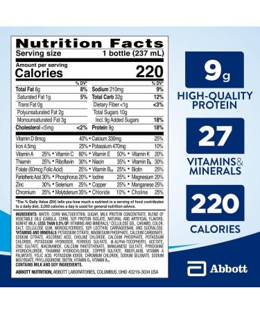 Ensure Original Nutrition Shake Coffee Latte 8 Fl Oz - Pack of 24 | Immune System Support & Balanced Nutrition for Meal Replacement - Buy Online on GoSupps.com