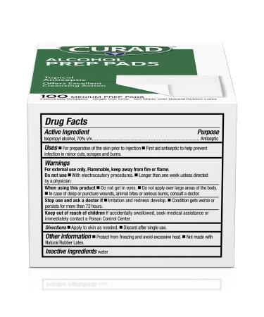 CURAD Alcohol Prep Pads 400ct - Individually Wrapped Isopropyl Alcohol Wipes for First Aid & Cleansing - Buy Online on GoSupps.com