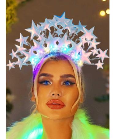 GORTIN Light Up Star Headband LED Glow Headbands Rave Party Costume Hair Band Hair Accessories for Women and Girls - Buy Online on GoSupps.com