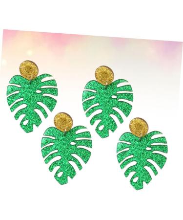 Healeved 2pairs Leaf Eardrop Earrings for Women Unique Rainbow Jewelry for Daily Wear and Parties Lightweight Design for Stylish Looks - Buy Online on GoSupps.com