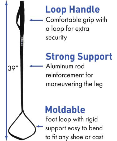 TKWC INC Leg Lifter Strap - Ideal for Seniors, Adults, Elderly & Disabled - Versatile Hand Grip for Cars, Wheelchairs, Beds & Chairs - Buy Online on GoSupps.com