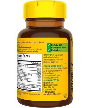 Nature's Way B-100 Complex with B2 Coenzyme - 100 Capsules for Energy & Wellness - Buy Online on GoSupps.com