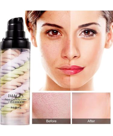  woyufen Tricolor Insulation Cream | Face Skin Tone Correct | 40g Moisturizing Face Tint Long Lasting Skin Tone Skin Tone Smooth - Buy Online on GoSupps.com