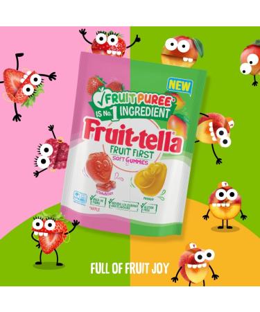 Fruittella Fruit First Strawberry & Raspberry 140 g (Pack of 7) - Buy Online on GoSupps.com