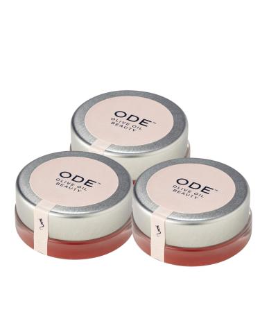 Lip Balm: Kiss of Blush (3-pack) by ODE Olive Oil Beauty Organic EVOO California Made Luxurious Lip balm