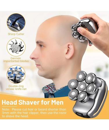 Head Shavers for Bald Men - 6 in 1 Rechargeable Cordless Electric Razor | Waterproof Wet Dry Shaving & Beard Trimming - Buy Online on GoSupps.com