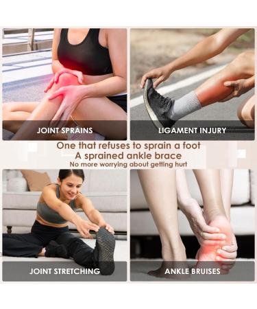Copper Ankle Brace Copper Infused Ankle Support Compression Sleeve for Foot Pain Relief Plantar Fasciitis Sprained Ankle Achilles Tendonitis Open Toe Compression Socks for Men Women(M) - Buy Online on GoSupps.com