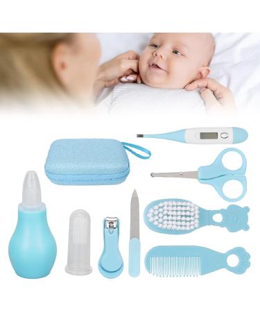 Baby Grooming Kit 8PCS - Healthcare & Grooming Set with Storage Bag - Blue - Buy Online on GoSupps.com
