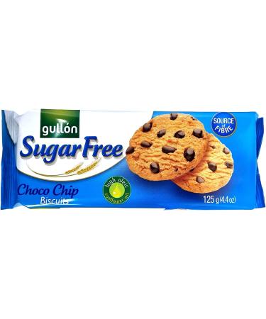 Gullon Sugar Free Chocolate chip biscuits cookies 125g x 4 Sugar free snack is great choice for diabetics Gift for family and friends Chocolate Chip 125 g (Pack of 4) - Buy Online on GoSupps.com