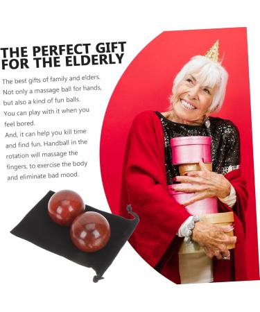 Lurrose 4-Piece Wooden Baoding Fitness Balls Set - Chinese Massage Tools for Finger Exercise & Health | 5cm Peanut Balls - Buy Online on GoSupps.com