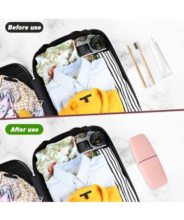 Portable 3-in-1 Travel Toothbrush Mug Case - Ideal for Business Trips Camping & Daily Use (Sakura Powder) - Buy Online on GoSupps.com