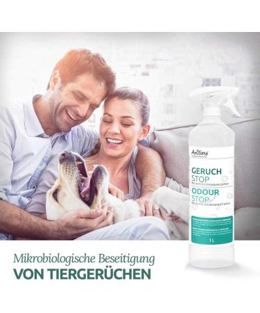 Aniforte Odor Stop 1L - Ready-to-Use Spray for Home Car & Pets - Effectively Removes Cat & Dog Urine Vomit Feces & Animal Odors - Buy Online on GoSupps.com